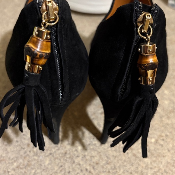 Gucci Black Ankle Booties with Tassel - Picture 9 of 11